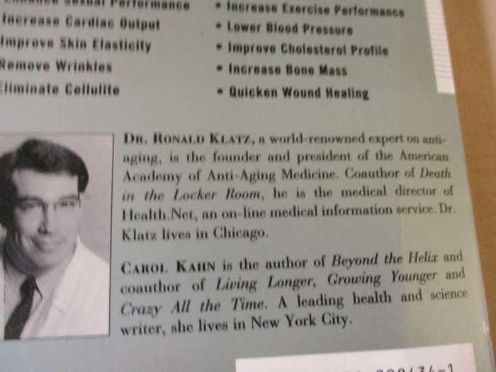 GROW YOUNG WITH HIGH - THE AMAZING MEDICAL PLAN TO REVERSE THE EFFECTS OF AGING ..- Dr RONALD KLATZ