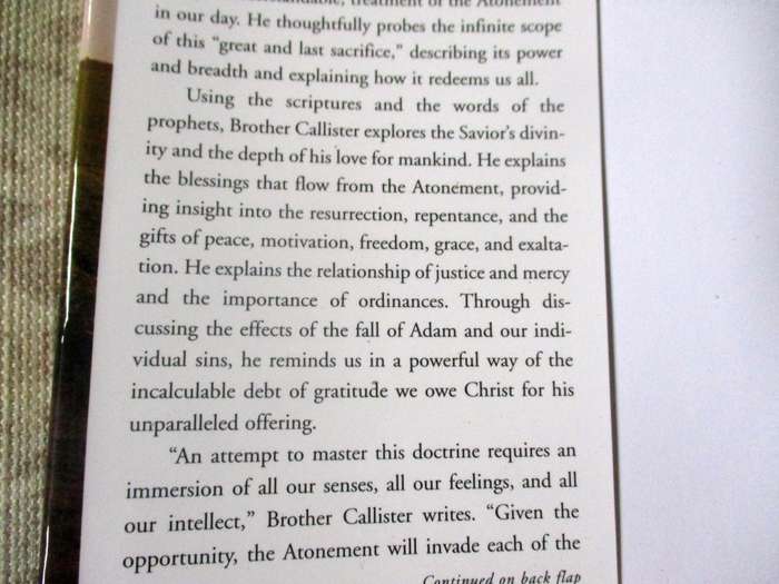 THE INFINITE ATONEMENT - TAD R CALLISTER