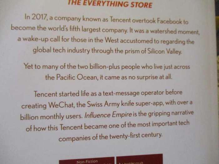 INFLUENCE EMPIRE - THE STORY OF TENCENT & CHINA'S TECH AMBITION - LULU YILUN CHEN