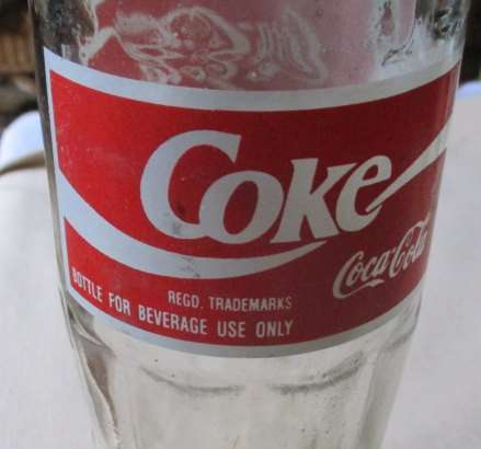 OLD S.A. 1 LITRE COCA-COLA GLASS BOTTLE