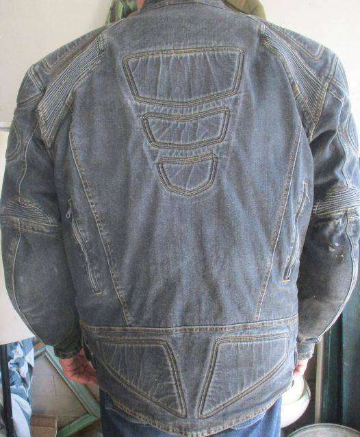 VINTAGE CORTECH DENIM DSX MEN'S BIKERS JACKET INCLUDING PADS.SIZE LARGE