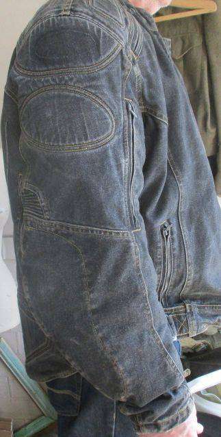 VINTAGE CORTECH DENIM DSX MEN'S BIKERS JACKET INCLUDING PADS.SIZE LARGE
