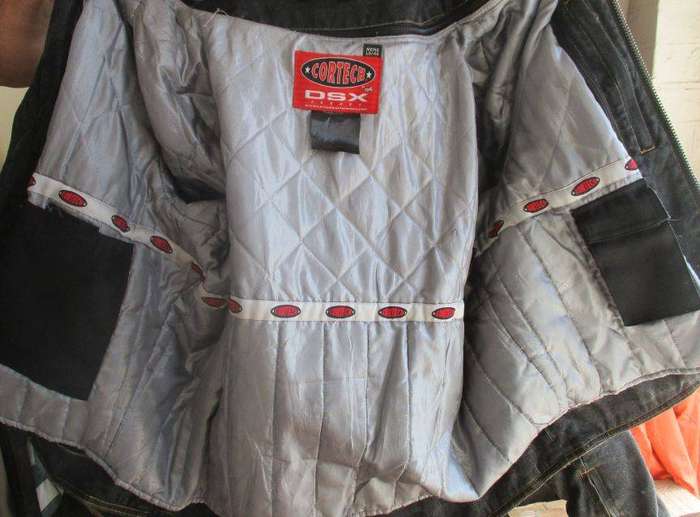 VINTAGE CORTECH DENIM DSX MEN'S BIKERS JACKET INCLUDING PADS.SIZE LARGE