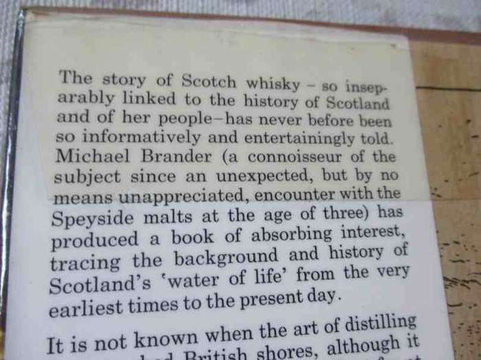 THE ORIGINAL SCOTCH - A HISTORY OF SCOTCH WHISKY FROM THE EARLIEST DAY - MICHAEL BRANDER ( hardcover