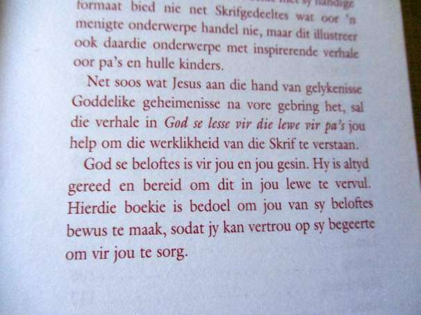 GOD SE LESSE VIR DIE LEWE VIR PA'S - STRUIK CHRISTELIKE BOEKE