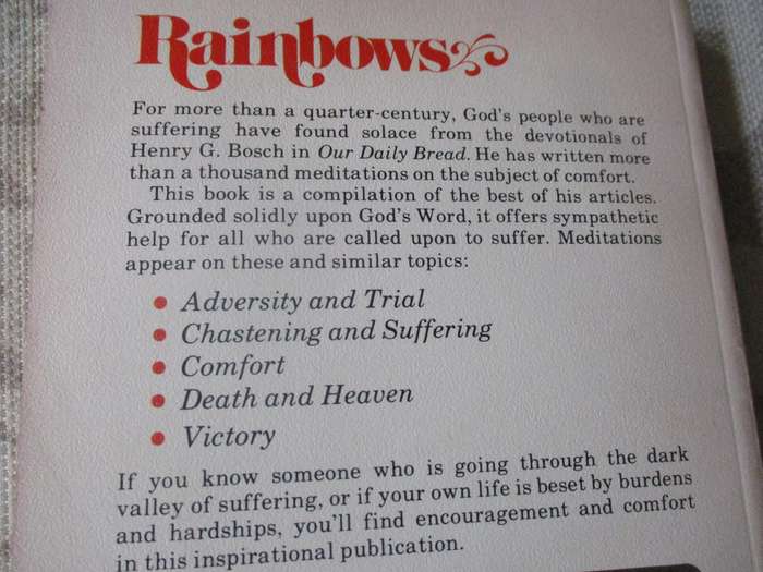 RAINBOWS FOR GOD'S CHILDREN IN THE STORM - HENRY G BOSCH