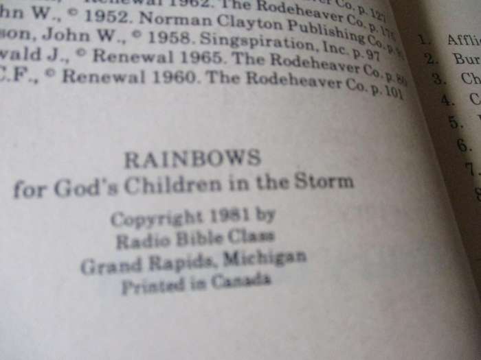 RAINBOWS FOR GOD'S CHILDREN IN THE STORM - HENRY G BOSCH