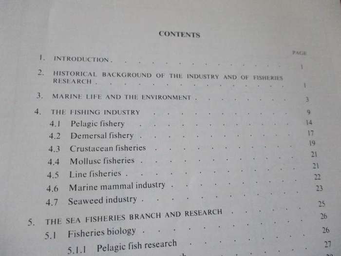 SEA FISHERIES PANORAMA - INFO. ON SOUTH AND SOUTH WEST AFRICAN MARINE FISHERIES ..  ( 1978 )