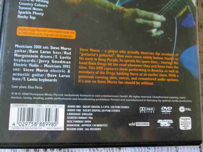 STEVE MORSE - CRUISE CONTROL  - DVD