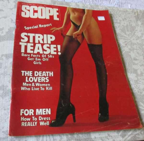 SCOPE MAGAZINE 24 APRIL 1981 ( S.A. STRIP-TEASE, FIREMEN, AUDI QUATTRO, GIRL OF THE YEAR COMPETITION