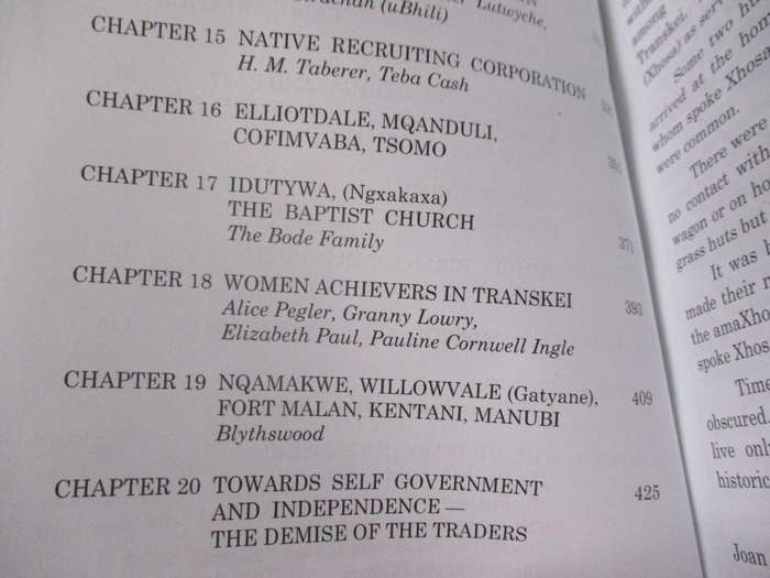 TRANSKEI HERITAGE - JOAN A BROSTER