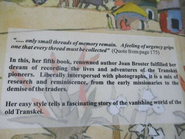 TRANSKEI HERITAGE - JOAN A BROSTER