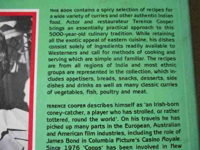 TROUPER COOPER'S CURRY COOKBOOK - TERENCE COOPER