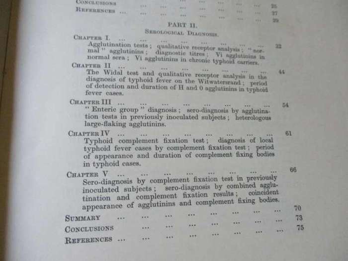 TYPHOID FEVER ON THE WITWATERSRAND - S.A. INSTITUTE FOR MEDICAL RESEARCH ( 1938 )