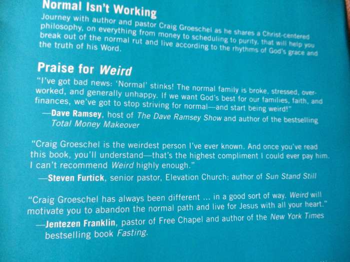 WEIRD - BECAUSE NORMAL IS NOT WORKING - CRAIG GROESCHEL