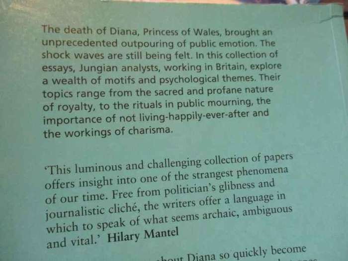 WHEN A PRINCESS DIES - REFLECTIONS FROM JUNGIAN ANALYSTS - EDITED BY JANE HAYNES AND ANN SHEARER