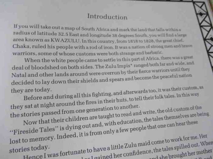 ZULU FIRESIDE TALES - PHYLLIS SAVORY