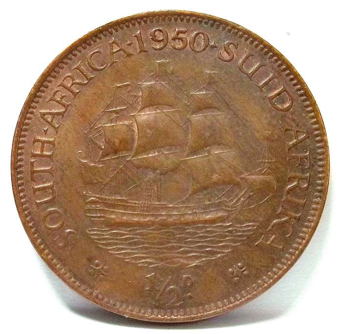SA Union Half Penny 1950 - Nice condition