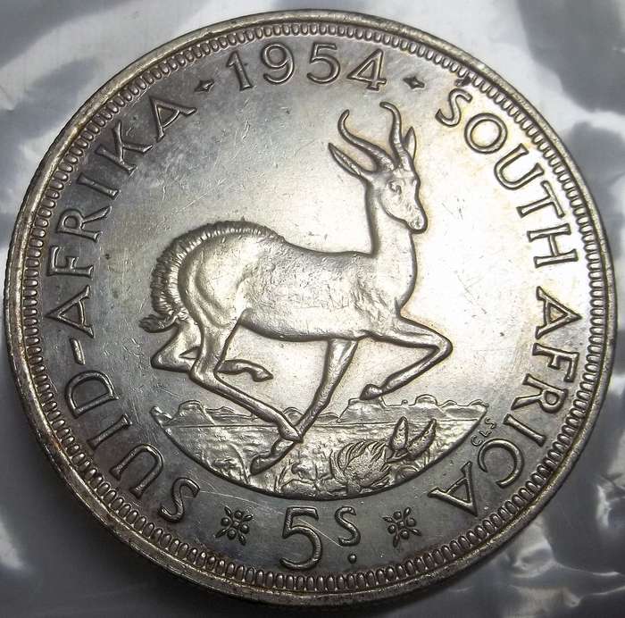 Union 5 Shillings 1954 - Proof like