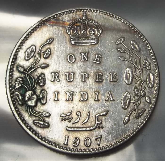 British India 1 Rupee 1907