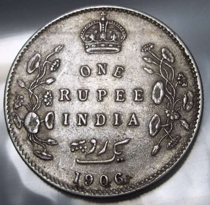 British India 1 Rupee 1906
