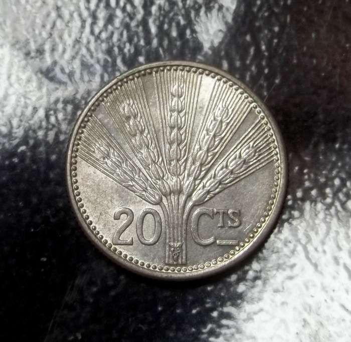 Uruguay 20 Centesimos 1954 - UNC condition