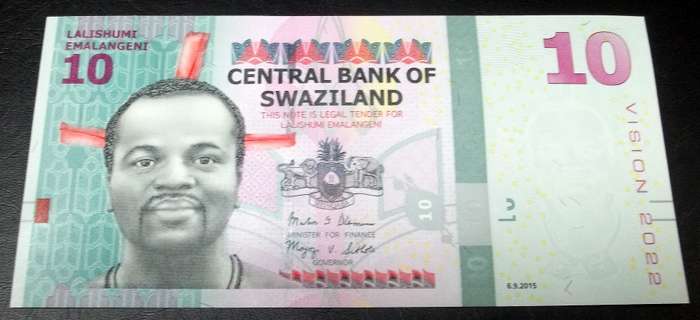 eSwatini 10 Emalangeni 2015 - UNC condition - VISION 2022
