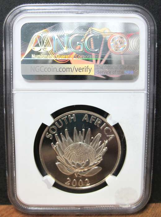 RSA 1 Rand 2002 FOOTBALL - NGC MS67