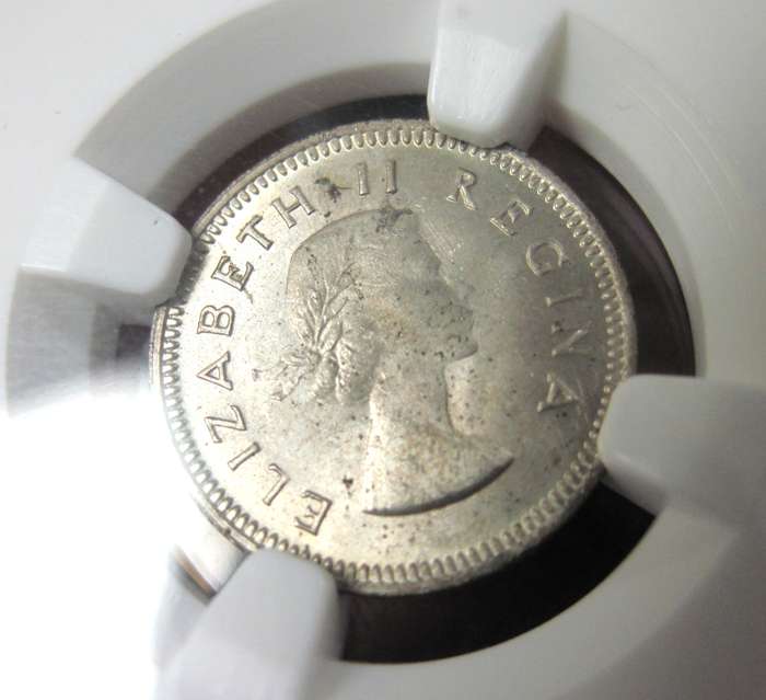 SA Union Threepence 1960 - NGC MS64