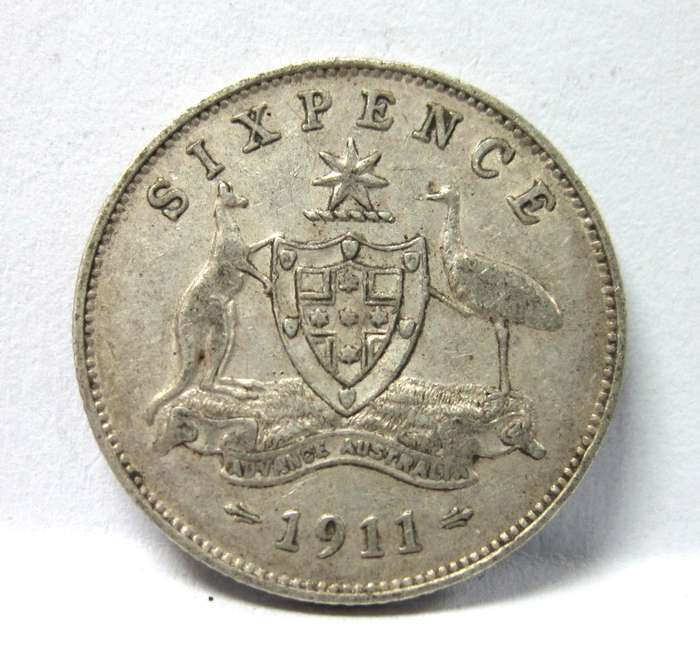 Australia 6 Pence 1911