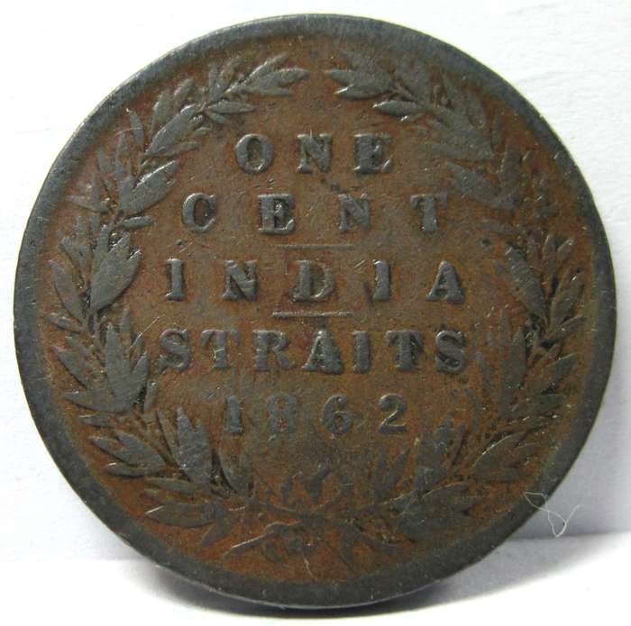 *R1 Auction* Straits Settlements 1 Cent 1862