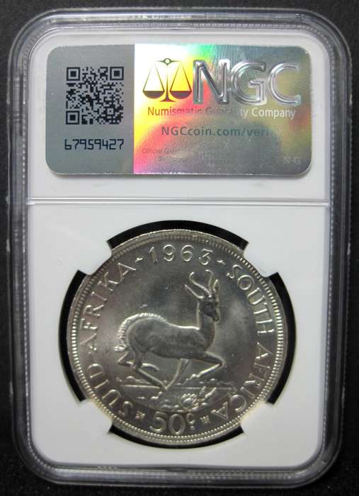 RSA 50 Cents 1963 - NGC MS63