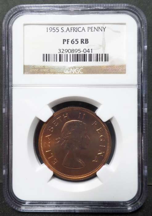 SA Union 1 Penny 1955 - NGC PF65 RB
