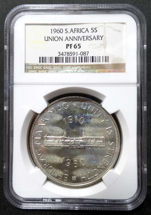 SA Union 5 Shillings 1960 - NGC PF65