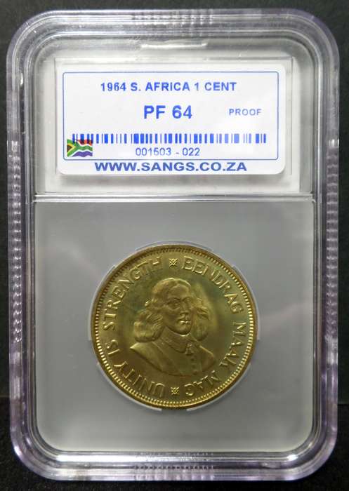 RSA 1 Cent 1964 - SANGS PF64