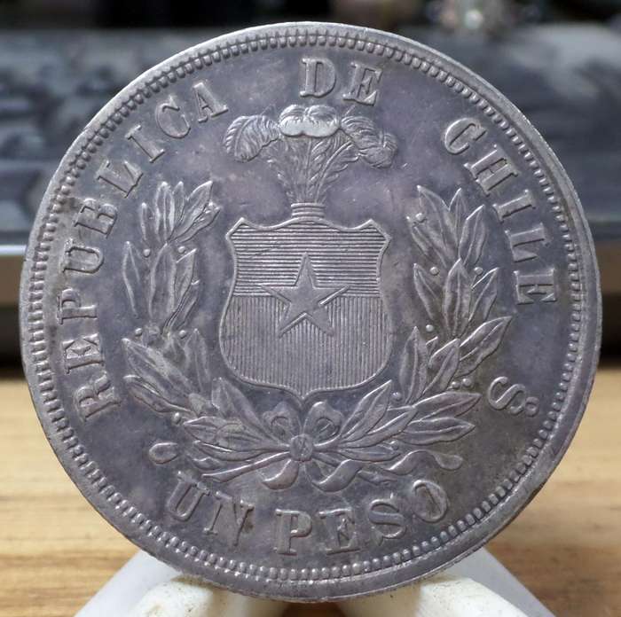 *R1 Auction* Chile 1 Peso 1870 - Nice condition