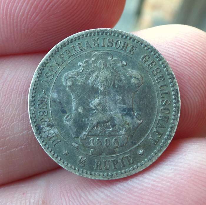 *R1 Auction* German East Africa 1/4 Rupie 1898