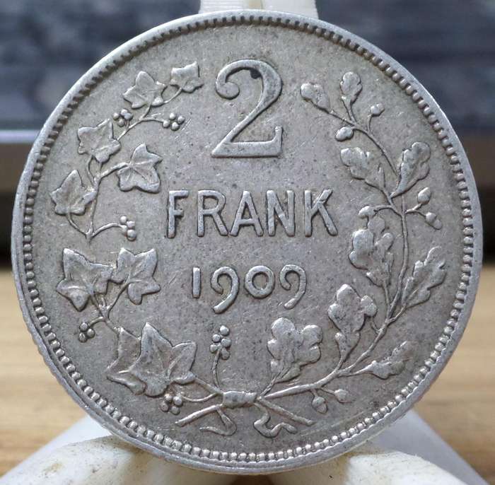 *R1 Auction* Belgium 2 Francs 1909 - Nice condition