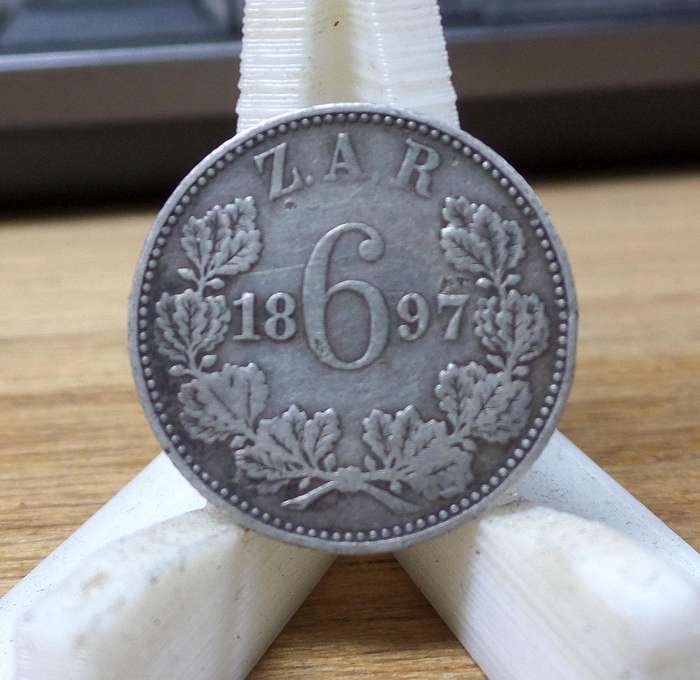 *R1 Auction* ZAR 6 Pence 1897