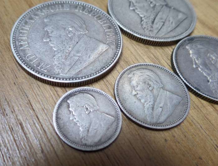 ZAR 1896 - Full set of silver coins