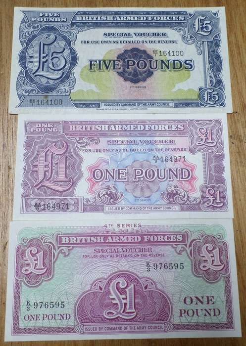 British Armed Forces money vouches - UNC condition