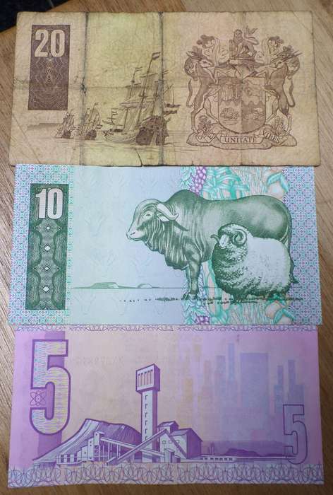 *R1 Auction* RSA 5, 10, 20 Rand 1980/90's - all XX Replacement