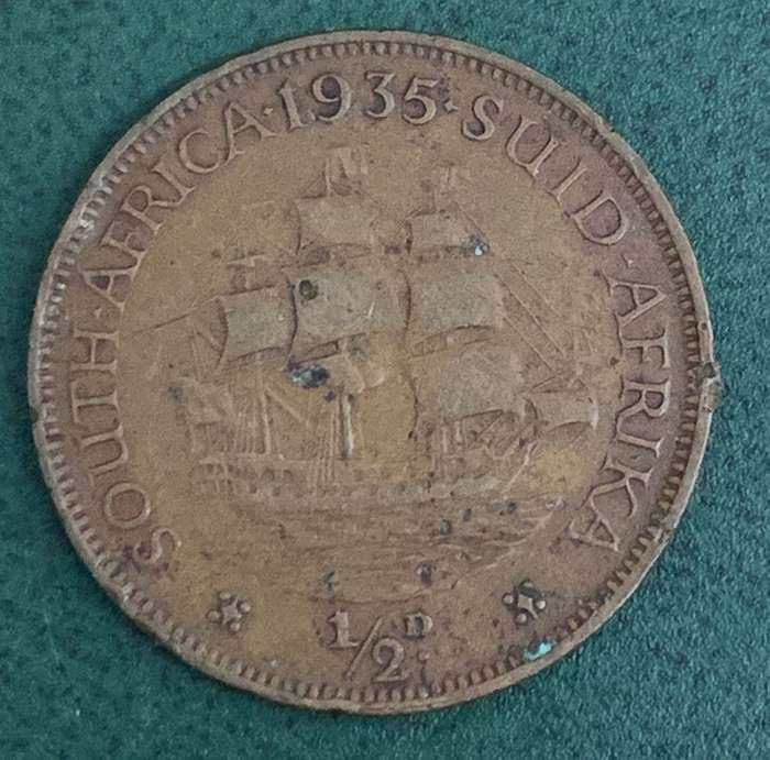 Union 1/2 Penny 1935