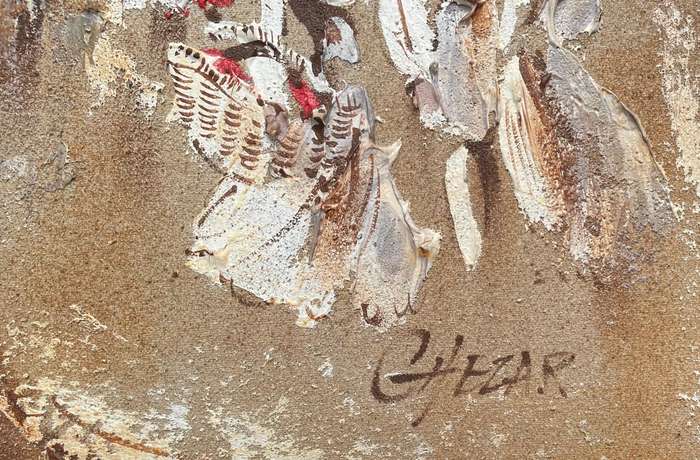 ORIGINAL BORIS CHEZAR (1913-2008) OIL/SAND PAINTING