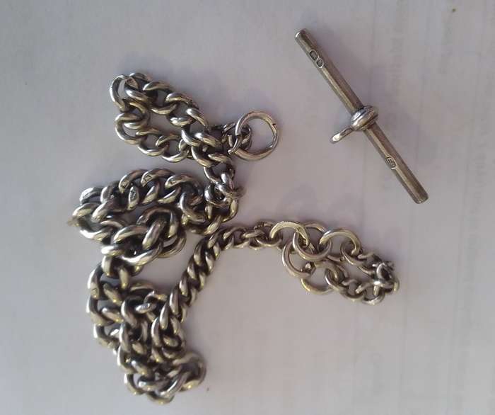 VINTAGE WATCH CHAIN AND FOB
