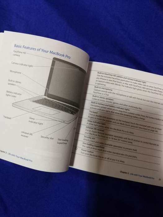 Macbook Pro 15" Manual Booklet