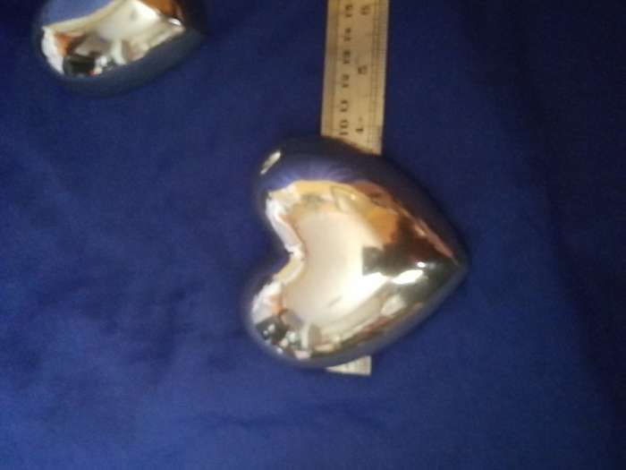 Heart Shaped Trinket Box. Pewter/ Aluminium