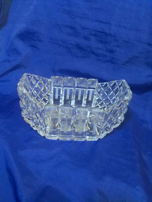 Cut Crystal Bowl- Stunning Piece- High clarity & Color. Vintage