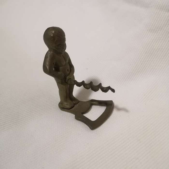 Vintage Brass Corkscrew Boy/ Belgian Brass Corcskrew/Solid brass- Rare