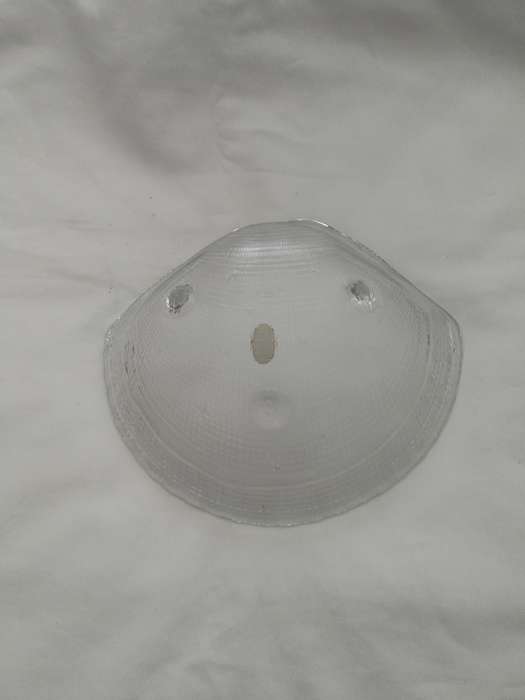 Dynasty Glass Clamshell shaped bowl with feet. Vintage